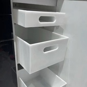 水槽调味收纳托 亚克力滑轨拉篮厨房深柜改造抽屉置物碗碟抽屉式