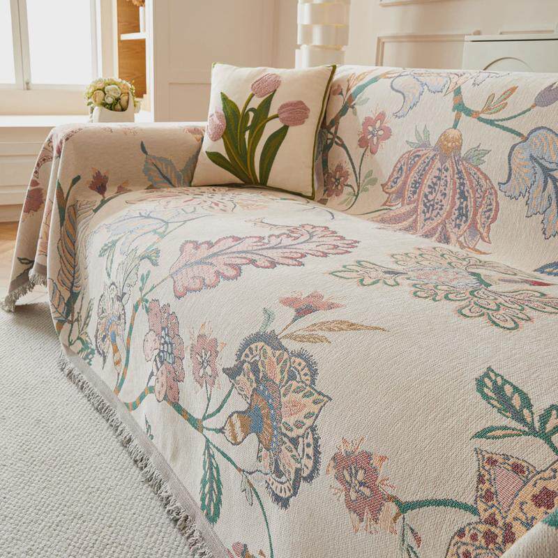 美式沙发盖布高级感四季通用全包防尘可铺可盖雪尼尔防猫抓盖巾毯