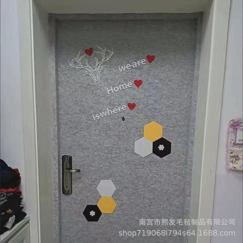 自粘毛毡门贴入户卧室房门吸音板自粘隔音板降噪卧室门隔音门贴