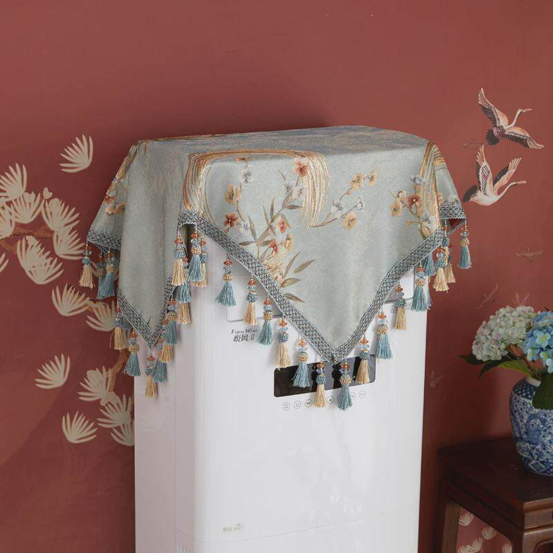 尘盖布床头柜罩方巾床头柜桌布防尘罩布艺桌布打印机遮新中式盖布