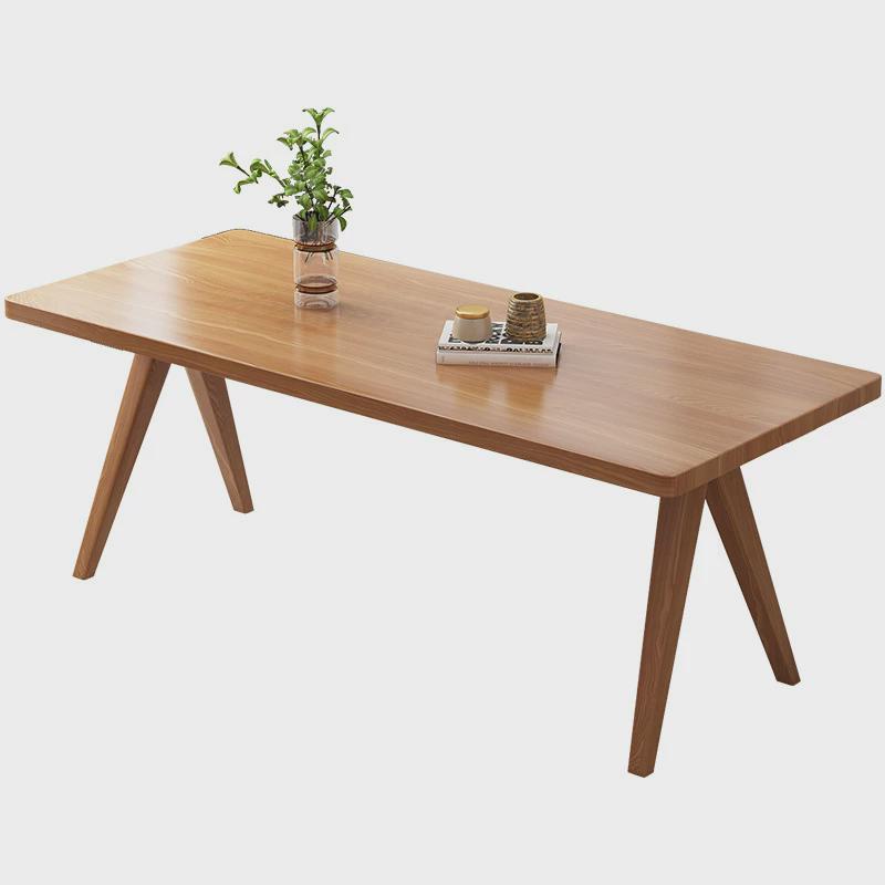 严选实木餐桌长方形多人餐桌椅小户型北欧简约家用全实木吃饭桌子