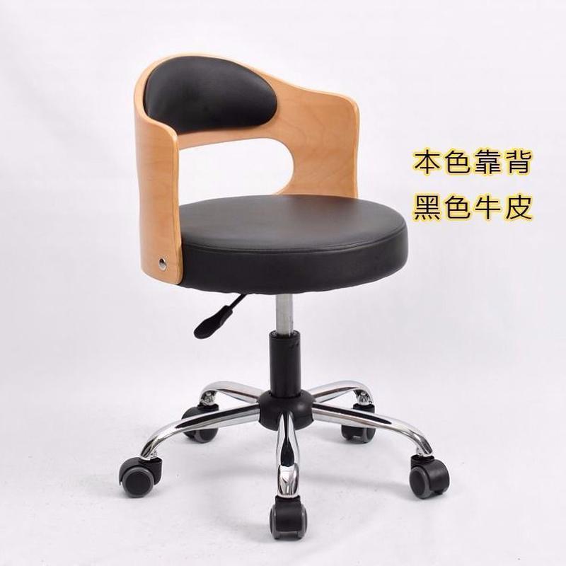 实木小巧电脑椅子简约书桌学生升降椅小型书房家用靠背办公转椅