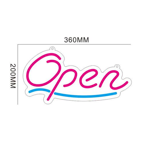 open霓虹灯单色广告字LED发光广告牌网红创意防水亚克力灯牌