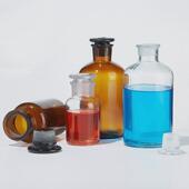 湘细口厂家供应广口透明棕色分装 加厚透明玻磨口玻璃磨砂口试剂瓶