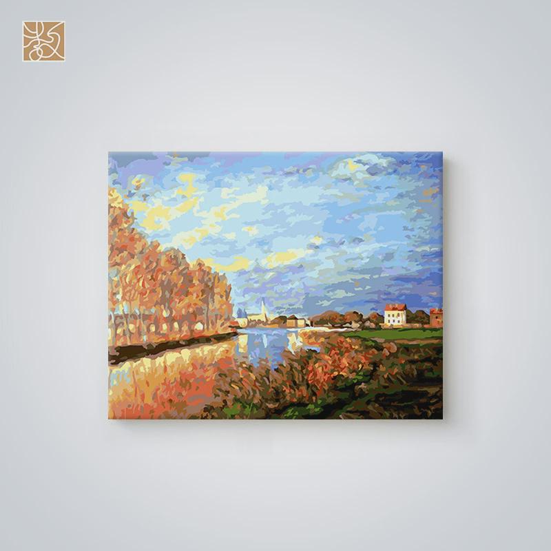diy数字油画手工绘画客厅挂画手绘油彩填色卧室简约客厅装饰画