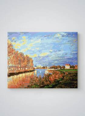 diy数字油画手工绘画客厅挂画手绘油彩填色卧室简约客厅装饰画