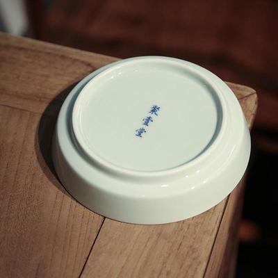 淘福仿古釉缠枝莲釉里红壶承干泡盘青花陶瓷功夫茶具小干泡台储水