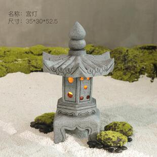 仿真宫灯石头雪浪石园林装饰玻璃钢石头假山大型造景假玄关摆件