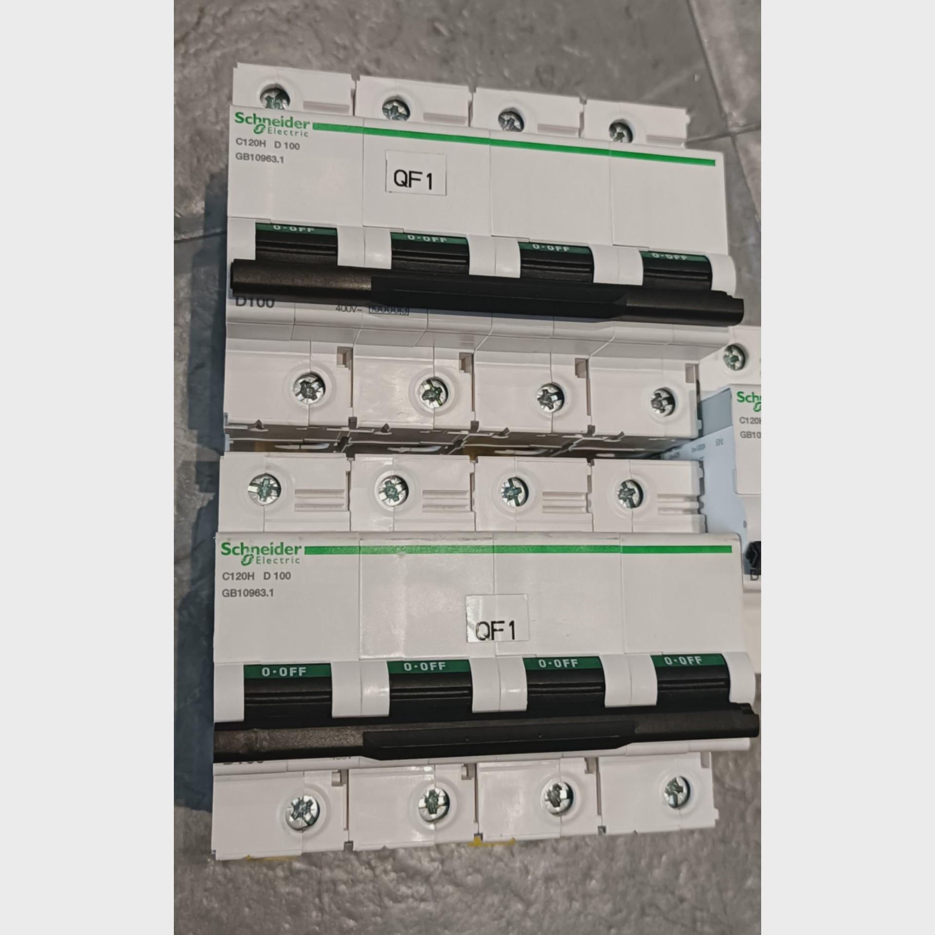 议价拆机九成新正品施耐德断路器 C120H  4P   D100