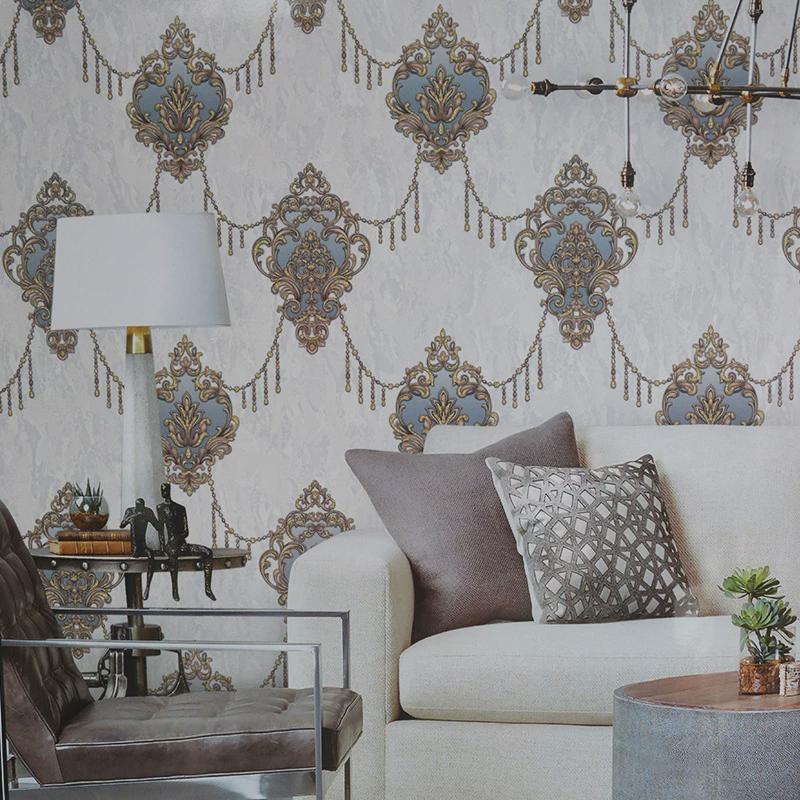 欧式风墙纸加工永自粘定制非丽无纺布墙纸酒店客厅卧室书房墙纸