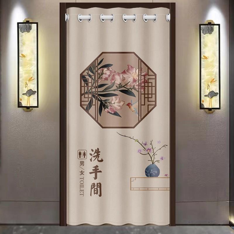 浴室卫生间门口专用门帘隔断帘洗手间遮挡帘子高级感中式古风布帘