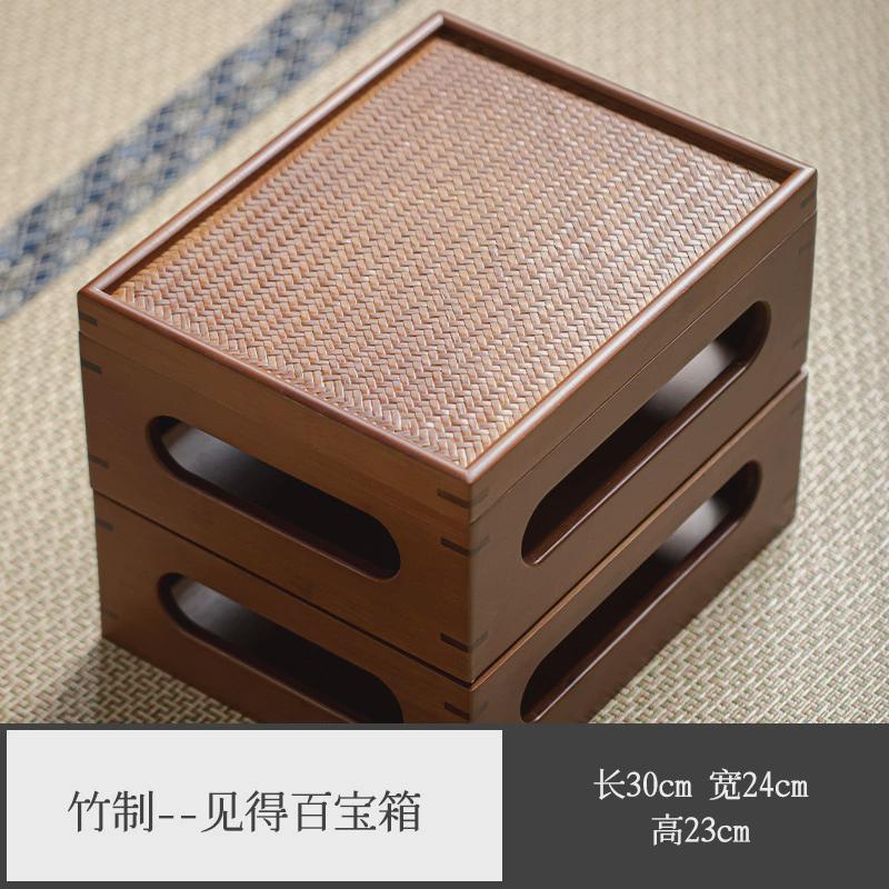 弥言楠竹手工竹编置物架盖碗茶壶茶具展示架子功夫茶道配件博古架