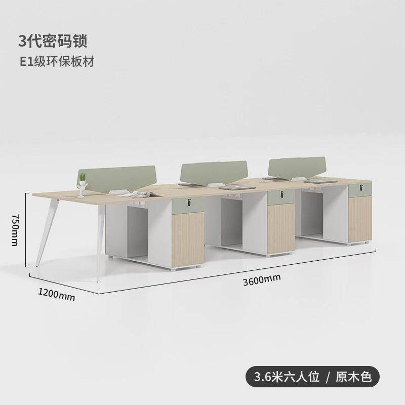 定制加厚家具简约现代2/4/6人位员工桌办公桌椅组合屏风隔断工作图片