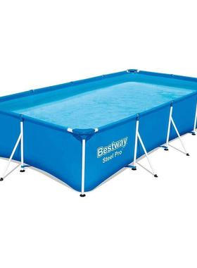 Bestway56405矩形支架游泳池户外成人儿童加厚大型戏水游泳池