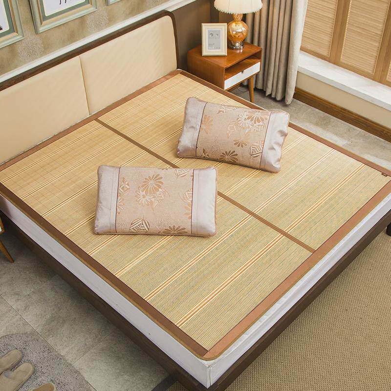 61k3直筒定制1.8m床凉席竹席1.5订做双面1.35折叠1.4夏季2m学生