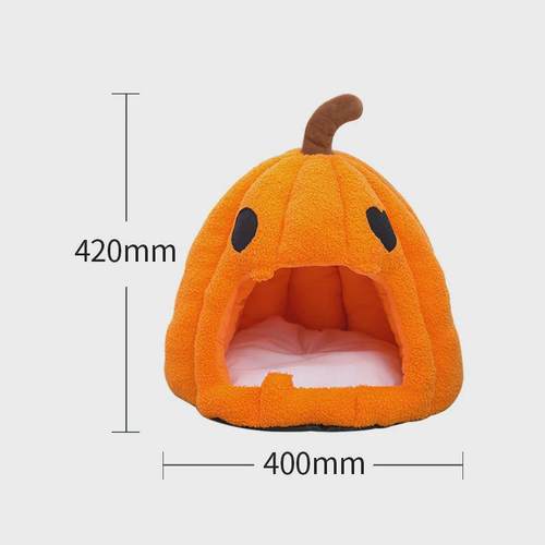 南瓜万圣节猫窝秋冬季保暖猫屋封闭式猫狗窝宠物万圣节宠物