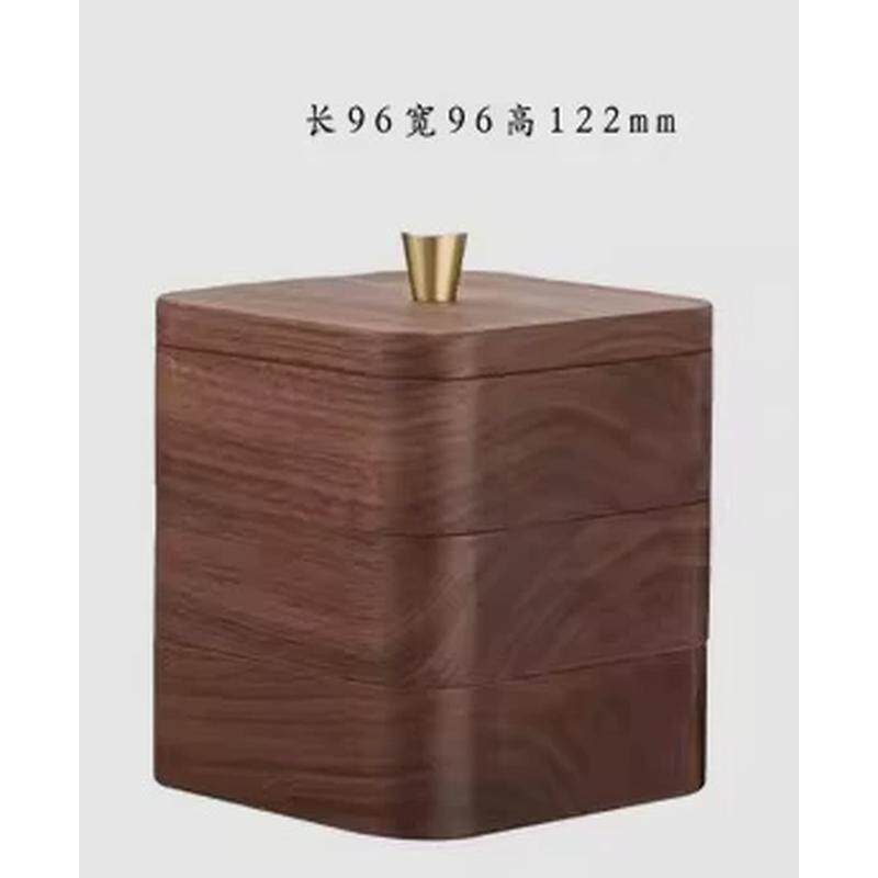 胡桃木牙线盒家用收纳牙线棉签卸妆棉收纳盒桌面收纳家居用品轻奢