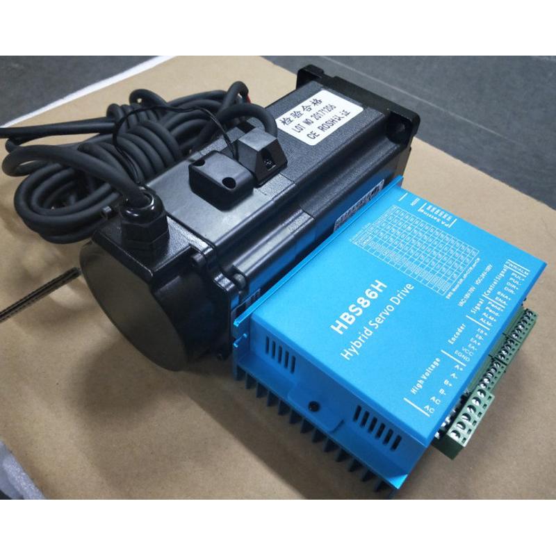 86-118高速闭环混合8.7nm步进电机伺服数显驱动器hbs86hd带刹车