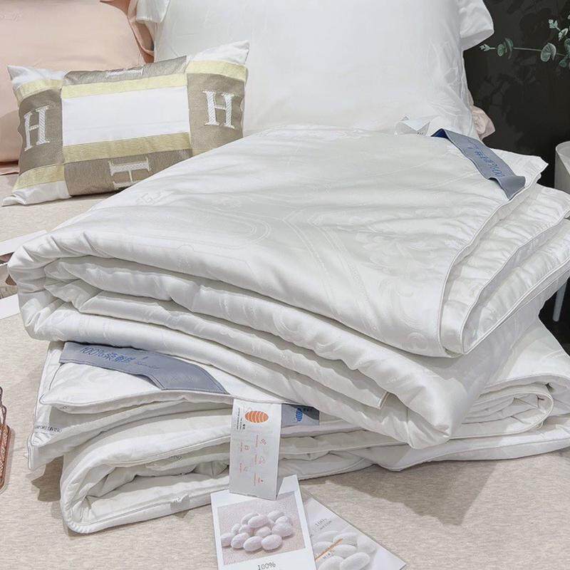 特文斯桑蚕丝春秋被芯提花100支天丝白色欧式现代简约新品