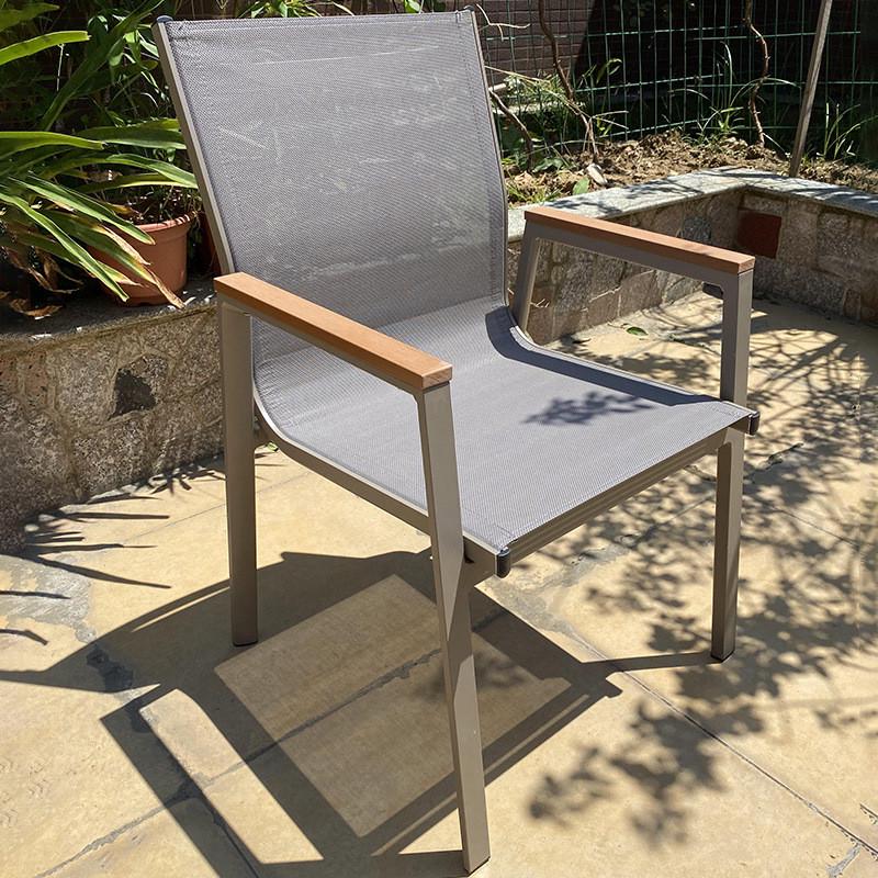 户外塑木桌组合椅室外庭院花园防雨防晒休闲组合铝合金桌椅套装