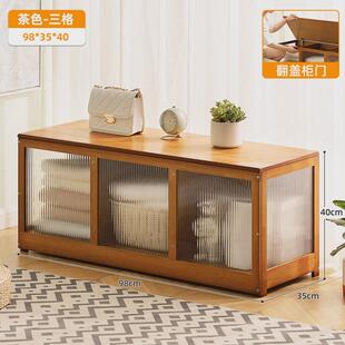 飘窗收纳柜阳台储物柜子杂物柜防晒地柜空间利用置物架榻榻米炕柜