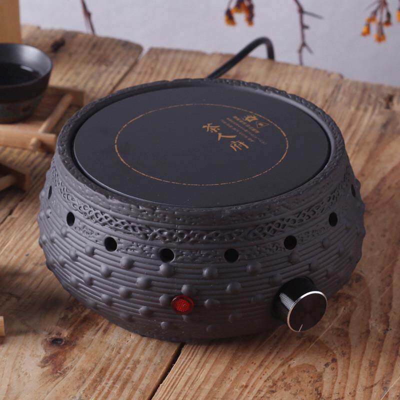 茶炉圆形电陶炉黑色陶瓷家用静音迷你电茶炉煮水炉煮茶器光波炉