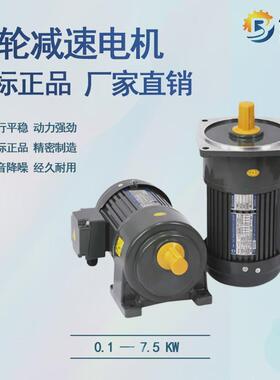 台州电机厂倍速小金刚减速电动机ch-轴20-200w调速比10齿轮箱电机
