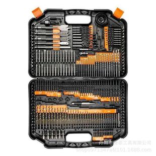 建工石工麻花钻扁钻批头246PC工具组套工具套装 钻头木工工具套装
