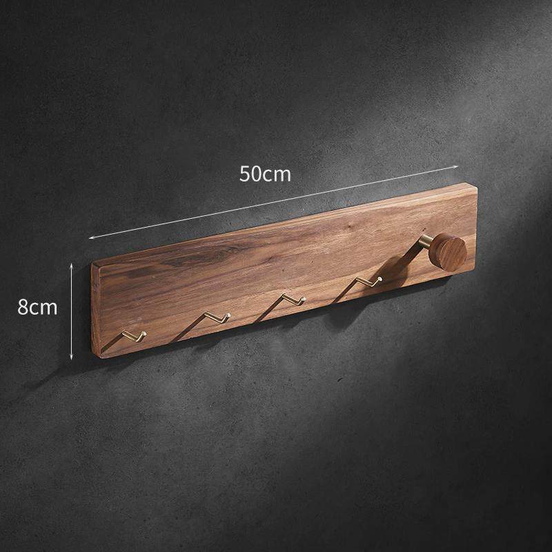 免打孔墙上壁挂挂衣架卧室衣帽钩实木创意入户玄关挂钩置物架浴室
