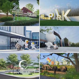 导向牌景区发光引导指示牌商场医院学校标识标牌 主题公园户外立式