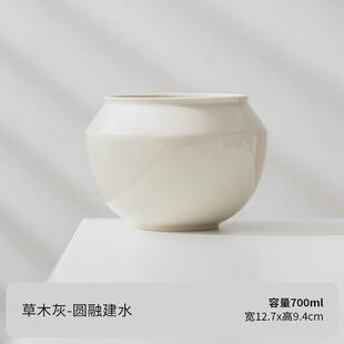 水洗草木灰泡干建水陶瓷茶洗茶渣缸水盂日式家用茶缸大号杯洗茶桶