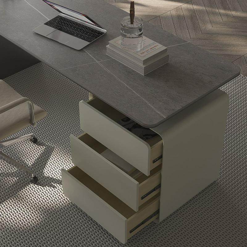 岩板书桌轻奢现代家用书房电脑桌高端意式极简设计师款老板办公桌,住宅家具,电脑桌,淘宝优惠券,粉丝福利购,淘宝优惠卷