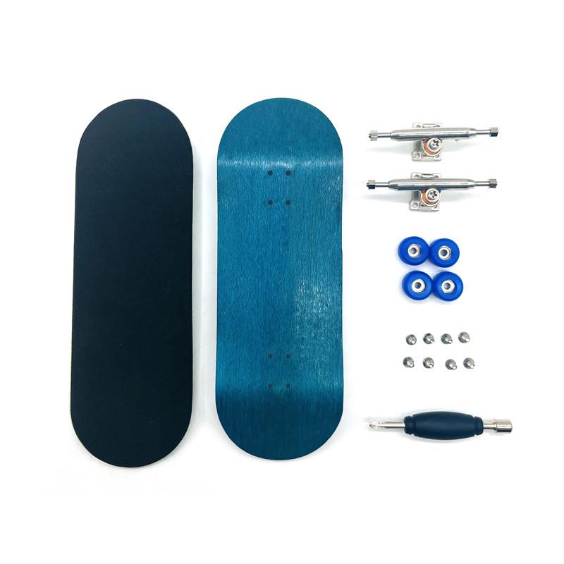 34mm手指滑板专业轴承双翘板双面夹色宽滑板单轴支架桥指尖板