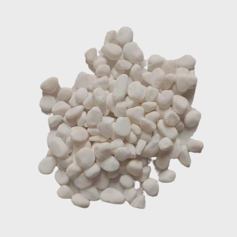 白石子白色水洗石园林景观散铺白色卵石水磨石骨料白砾石白色碎石