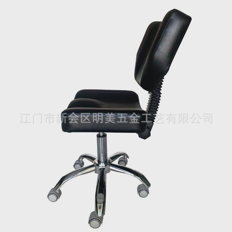 美容美甲店用升降凳子技师凳靠背椅旋转带轮子大工凳理发椅办公椅