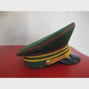 成人军绿色大盖帽军训男女军乐队演出帽87式士官军官大檐