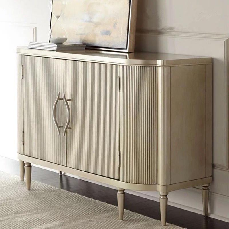 后现代轻奢实木线条九斗柜美式玄关柜乡村简约餐边柜装饰柜储物柜