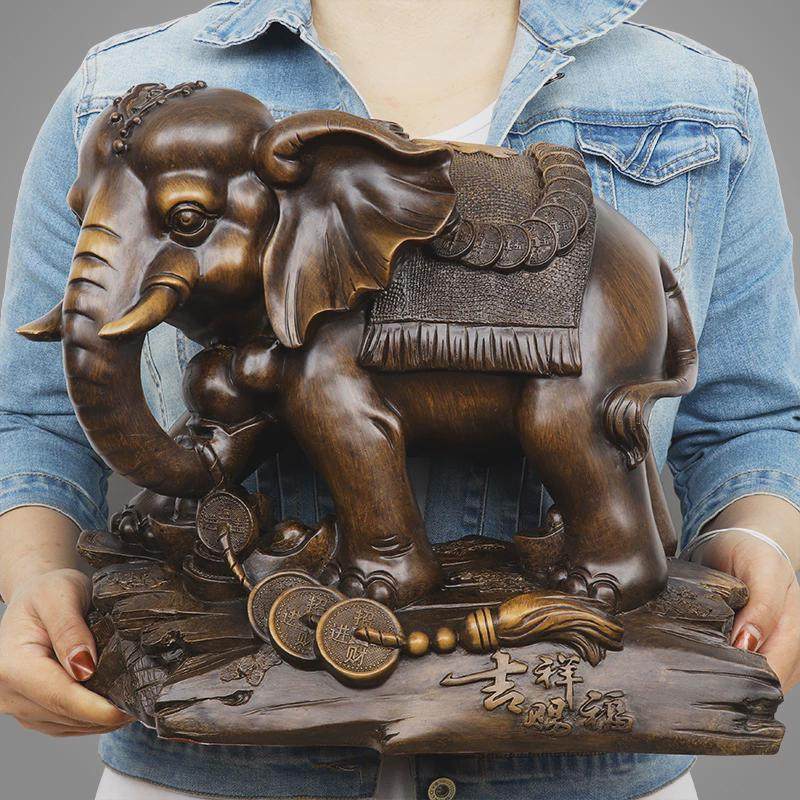 大象摆件招财象一对居装饰品客厅电视柜工艺品乔迁开业礼品,家居饰品,装饰摆件,淘宝优惠券,粉丝福利购,淘宝优惠卷
