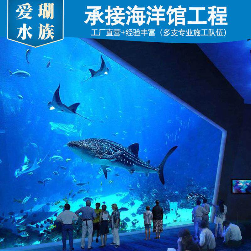 大型圆柱形水族箱海底隧道异形鱼缸水族海洋馆造景生态鱼缸工程