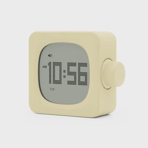 muid新款方块小闹钟唤醒学生钟表卧室床头办公电子时钟创意灯代发