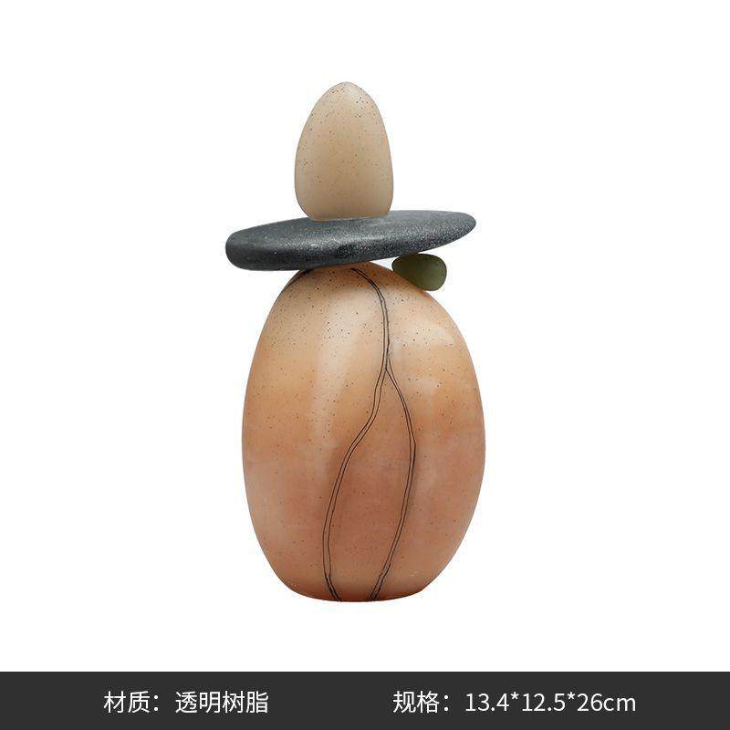 新中式古风抽象艺术石来运转创意摆件样板间酒店书柜树脂工艺品,家居饰品,装饰摆件,淘宝优惠券,粉丝福利购,淘宝优惠卷