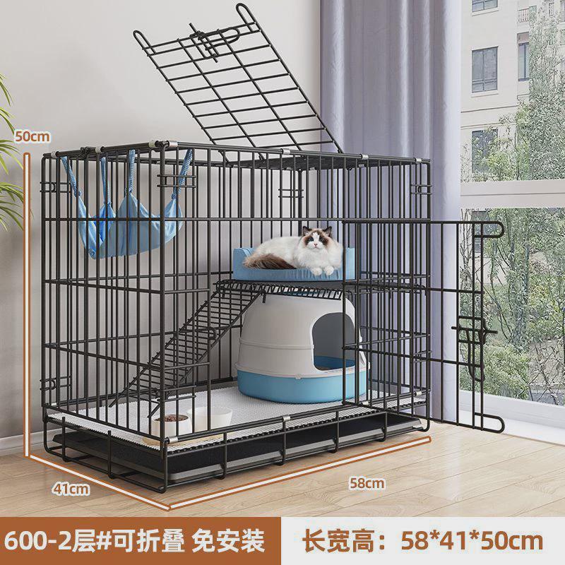 缘亿猫笼子家用超大自由空间猫厕所一体室内猫舍城堡猫窝别墅猫屋