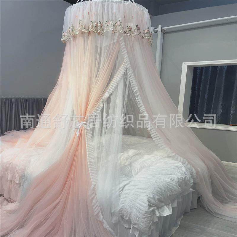 2021新款公主风款夏季吊顶蚊帐圆顶床幔绣花纱幔家用双层1.5/1.8,床上用品,蚊帐,淘宝优惠券,粉丝福利购,淘宝优惠卷