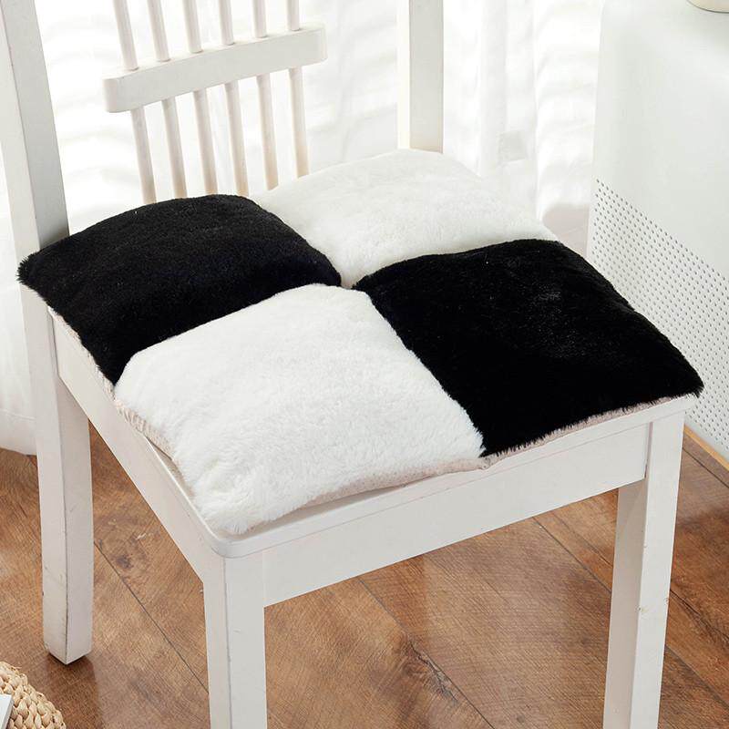 灯芯绒椅子坐垫办公室日式格子加厚学生餐椅垫电脑椅凳子屁股新款