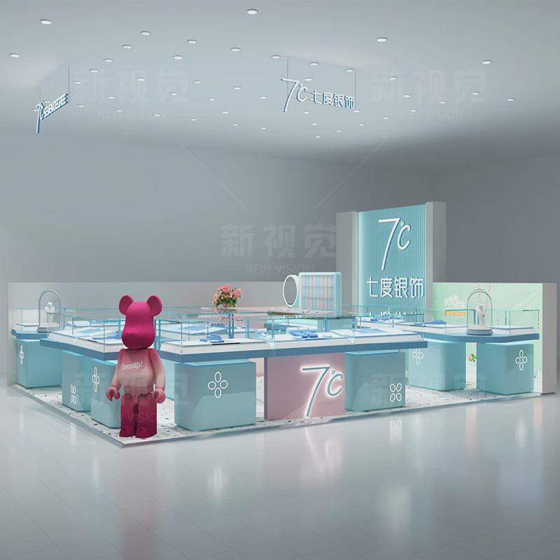 新款七度网红展示柜木质烤漆首饰展柜商场银饰品珠宝货柜饰品柜台