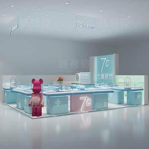 新款七度银饰品展示柜木质首饰烤漆展柜商场网红珠宝货柜饰品柜台