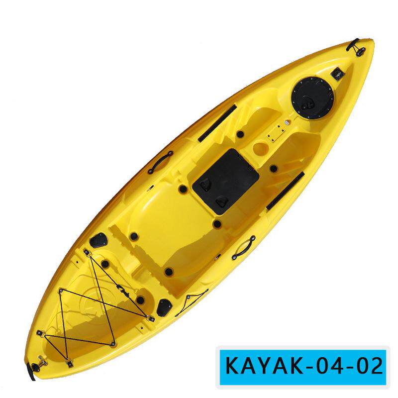 新款单人钓鱼路亚艇开放式平台舟滚塑皮划艇堵塑料休闲艇