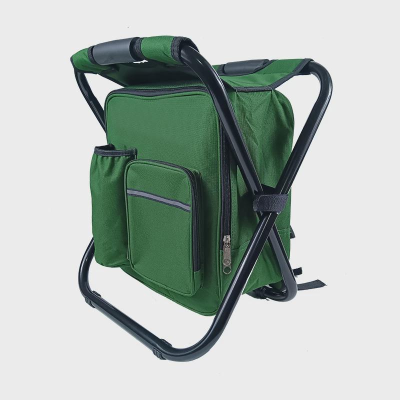 户外露营便携试冰包凳多功能折叠马扎沙滩钓鱼椅保温双肩包休闲椅