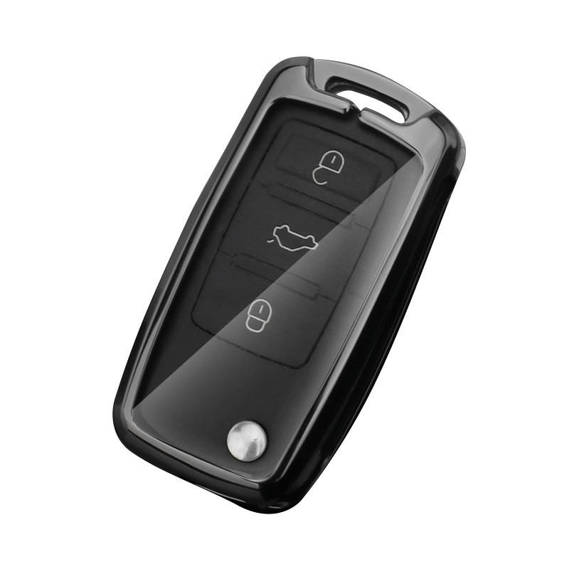 热销适用大众速腾钥匙套朗逸PLUS探岳途观L途昂X金属壳男女汽车新