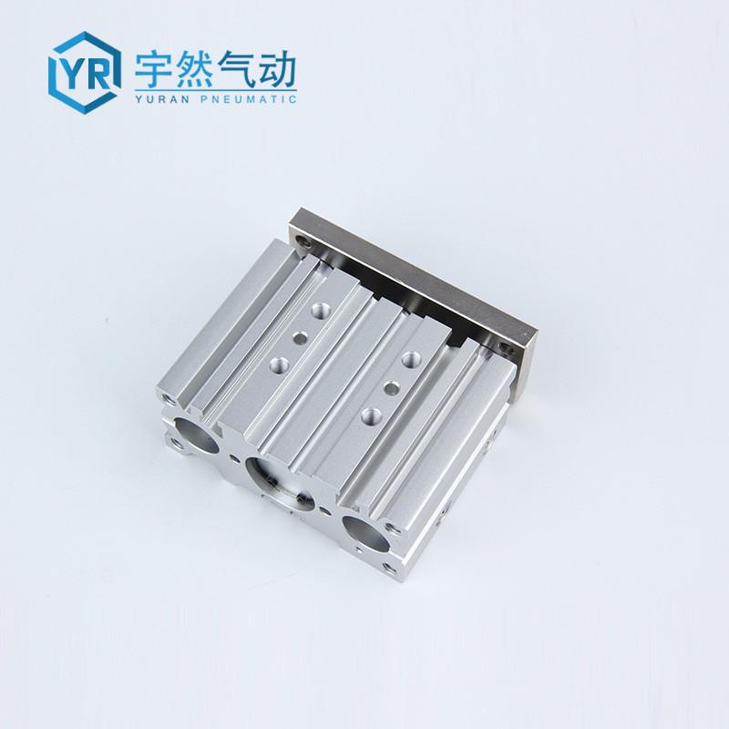 气动导带杆薄型三杆三轴气缸气动mgpm12-10-16-20-30-25-40